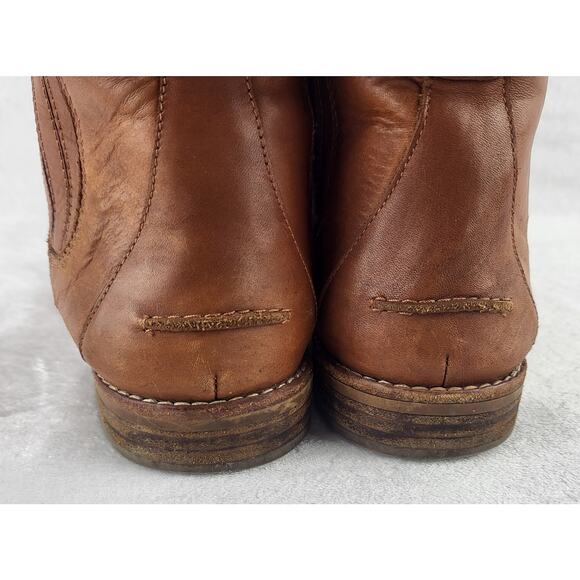 MADEWELL Ainsley Chelsea Leather Shearling Slip On Ankle Boot Brown | Size 10 - Picture 15 of 16